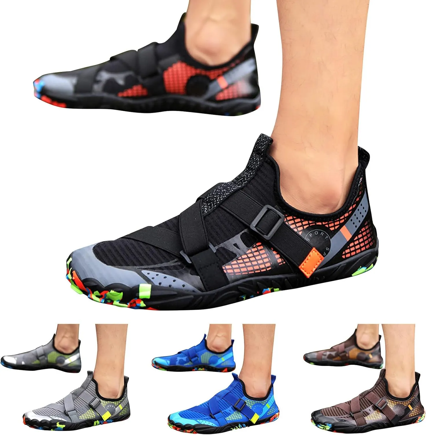 Women Men's Water Shoes Quick Drying Sports Aqu Shoes Hiking Swimming River Tracing Shoes Barefoot Sneaker
