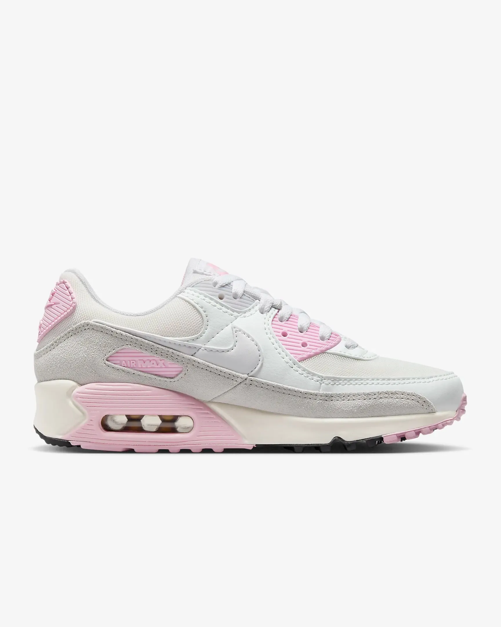 Women's Nike Air Max 90 White Sail Med Soft Pink FN7489-100