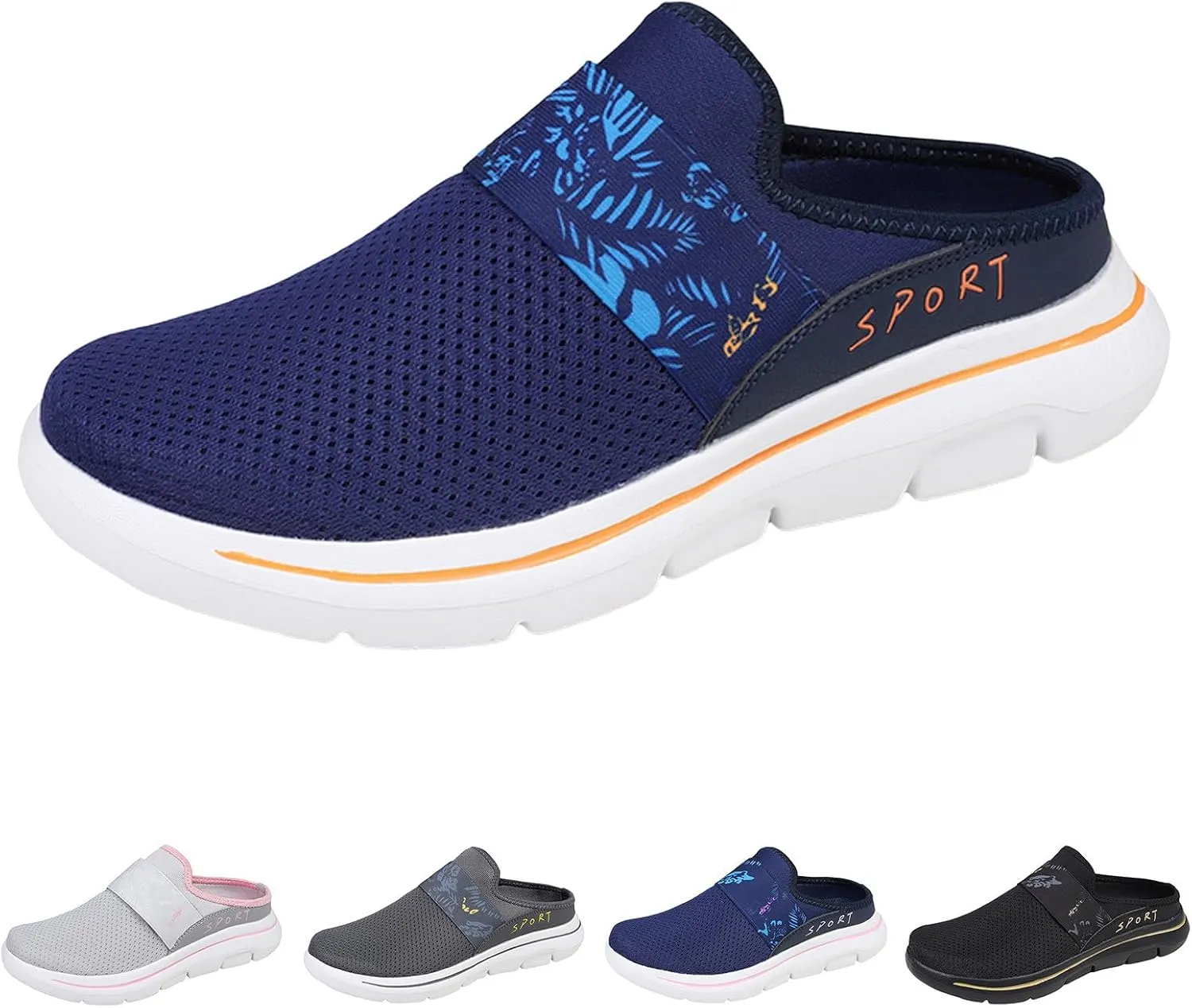 Women's Slip on Walking Shoes Non Slip Memory Foam Arch Support Running Shoes Breathable Mesh Sports Workout Tennis Shoes Lightweight Sneakers Indoor Outdoor